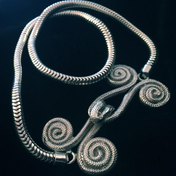 Sterling Silver Hooked on You Choker. Braided hook and eye1-7/8" x 1". approximately. Necklace Length 16". Made in the USA. Hand signed. Genderless.