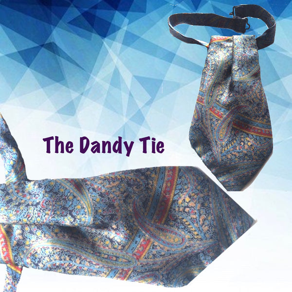 The Dandy Tie. Each is a ONE OF A KIND and HANDMADE,by me, out of recycled neckties I handpick because of their texture or color or print. Created for men AND women, and designed to be worn for a lifetime, because of their timeless elegance, you are guaranteed to never see another like yours. Completely adjustable, the Dandy Tie is meant to be worn with or without a shirt. Use your own imagination!