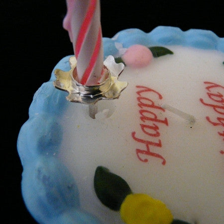 Sterling Silver Flower BIrthday Candle Holder