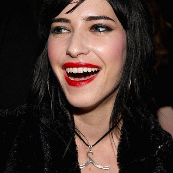 Proudly announce your "hangup" with this beautiful large-scale hanger charm. (Try wearing it with the top resting in the hollow of the neck.) Available in Sterling Silver or Gold Vermeil over Sterling Silver, as shown on this hanger worn by Lisa Origliasso, of The Veronicas. This hanger charm is wonderful worn in the hollow of the collarbone, as a hanger choker necklace and is a great gift for anyone who wears clothes! (And some clothing designers!) Pretty Little Hangup-Sterling Silver Hanger Charm -  Appro