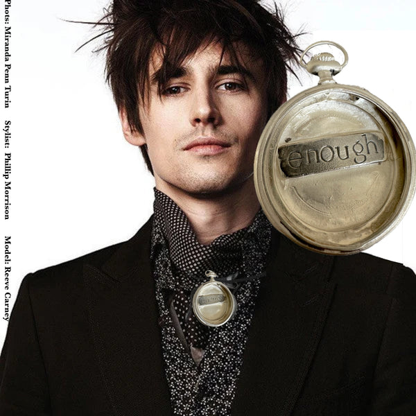 Sterling Silver Vintage Inspired Pocket Watch Case with the word "enough" engraved in the empty case. Because we always have and are...enough.

Made in the USA. Hand signed.
