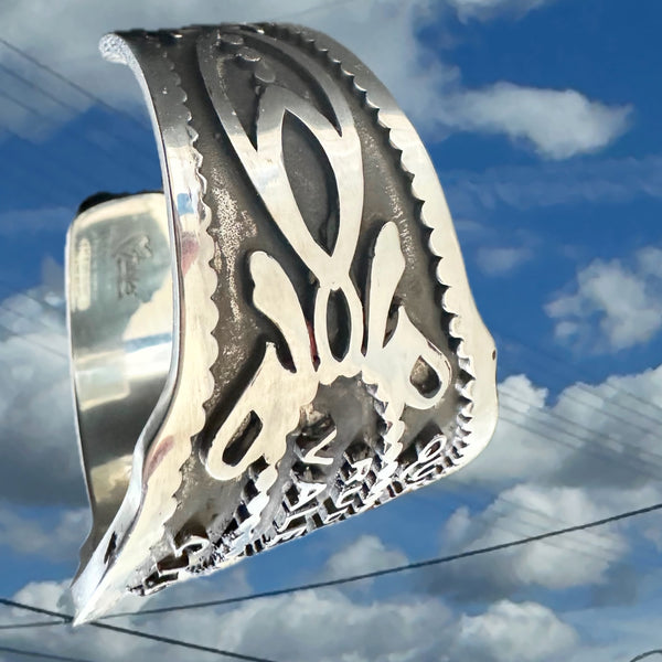 Rudolph Valentino Sterling Silver Cigar Band Cuff