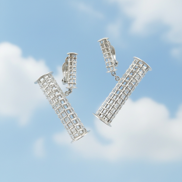 Sterling Silver Curler Earrings on Blue Sky
