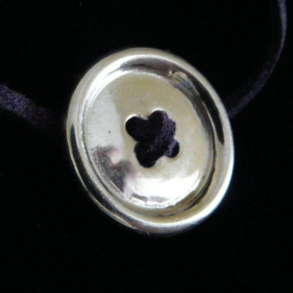 Sterling Silver Button Charm-