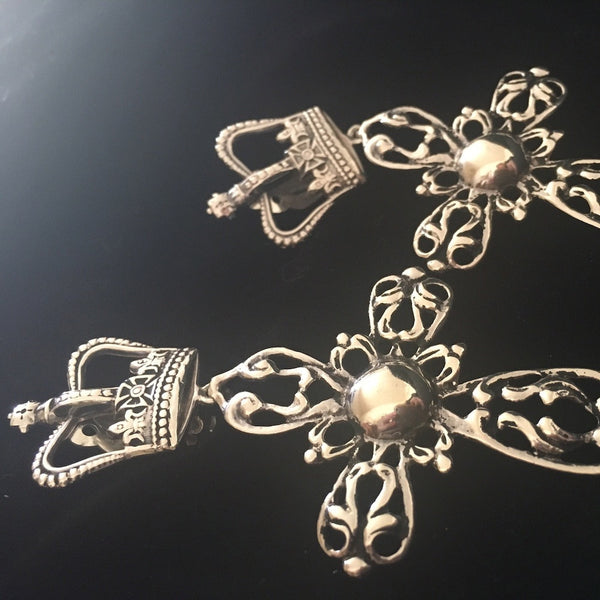 Cross &  Crown Earrings