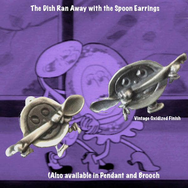 The Dish Ran Away With The Spoon Brooch