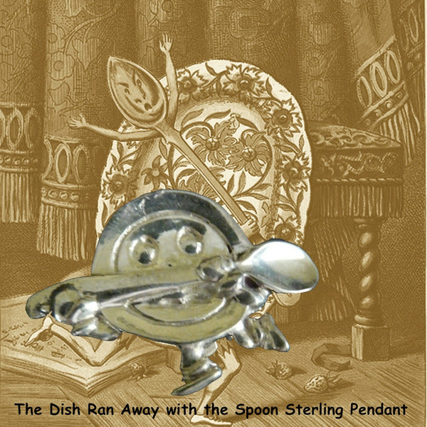 The Dish Ran Away With The Spoon Brooch