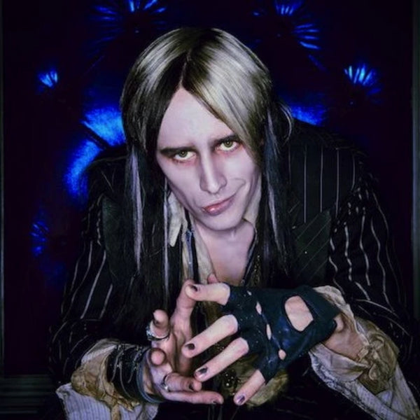 The Vintage Finished sterling silver Coffin nail and R rings worn by Reeve Carney as Riff Raff in the new Fox TV Rocky Horror Picture Show-Let's Do The Time Warp Again. Fables Jewelry by Marti Heil. Handmade in the USA.